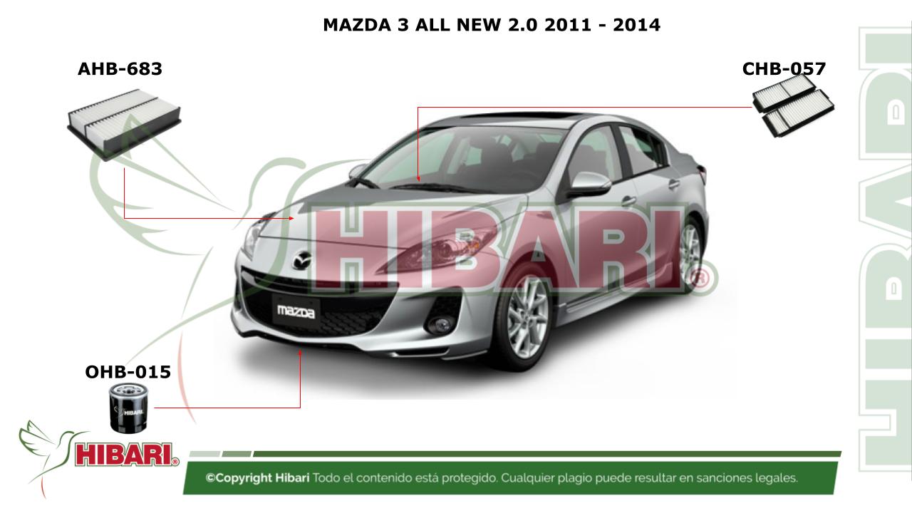 En este momento estás viendo MAZDA 3 ALL NEW 2.0 2011 – 2014